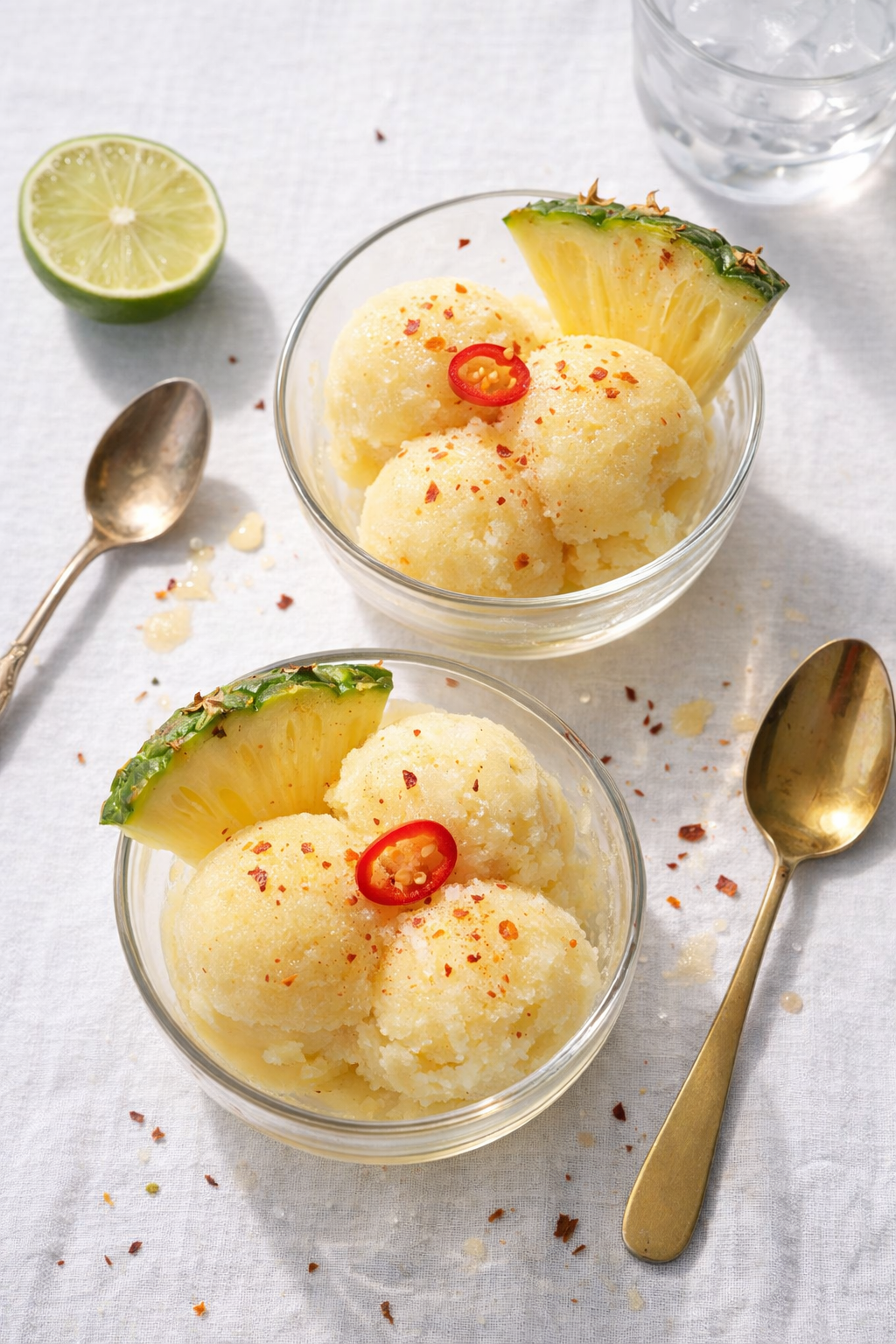 Spicy Pineapple Margarita Sorbet for Adults