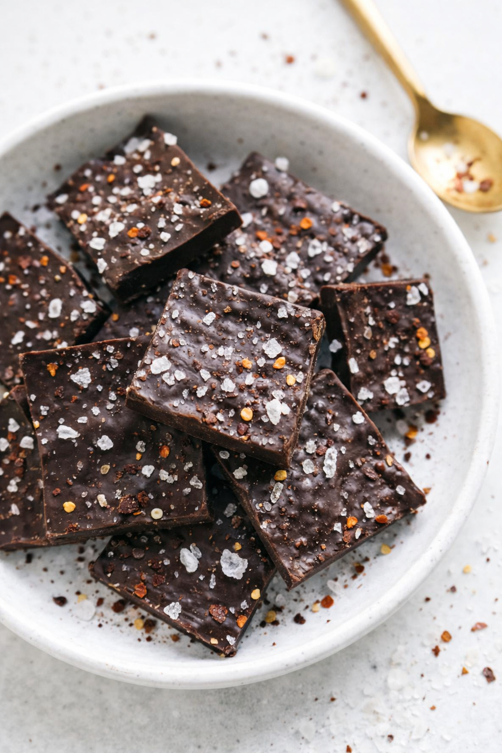 Spicy Sea Salt Chocolate Chili Bark