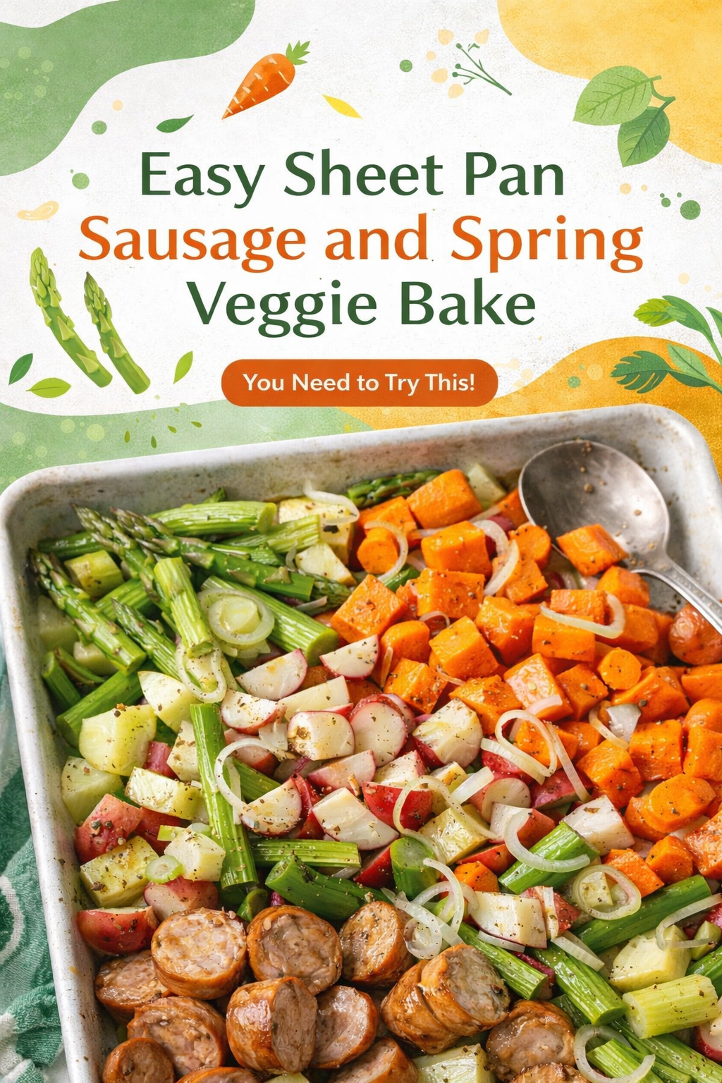 Spring Sausage and Vegetable Sheet Pan Dinner