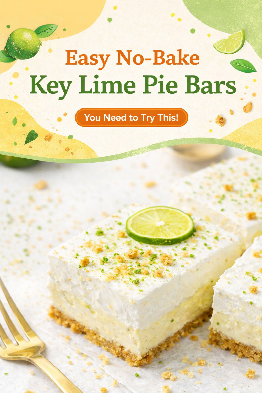 Tangy Lime No-Bake Dessert Squares