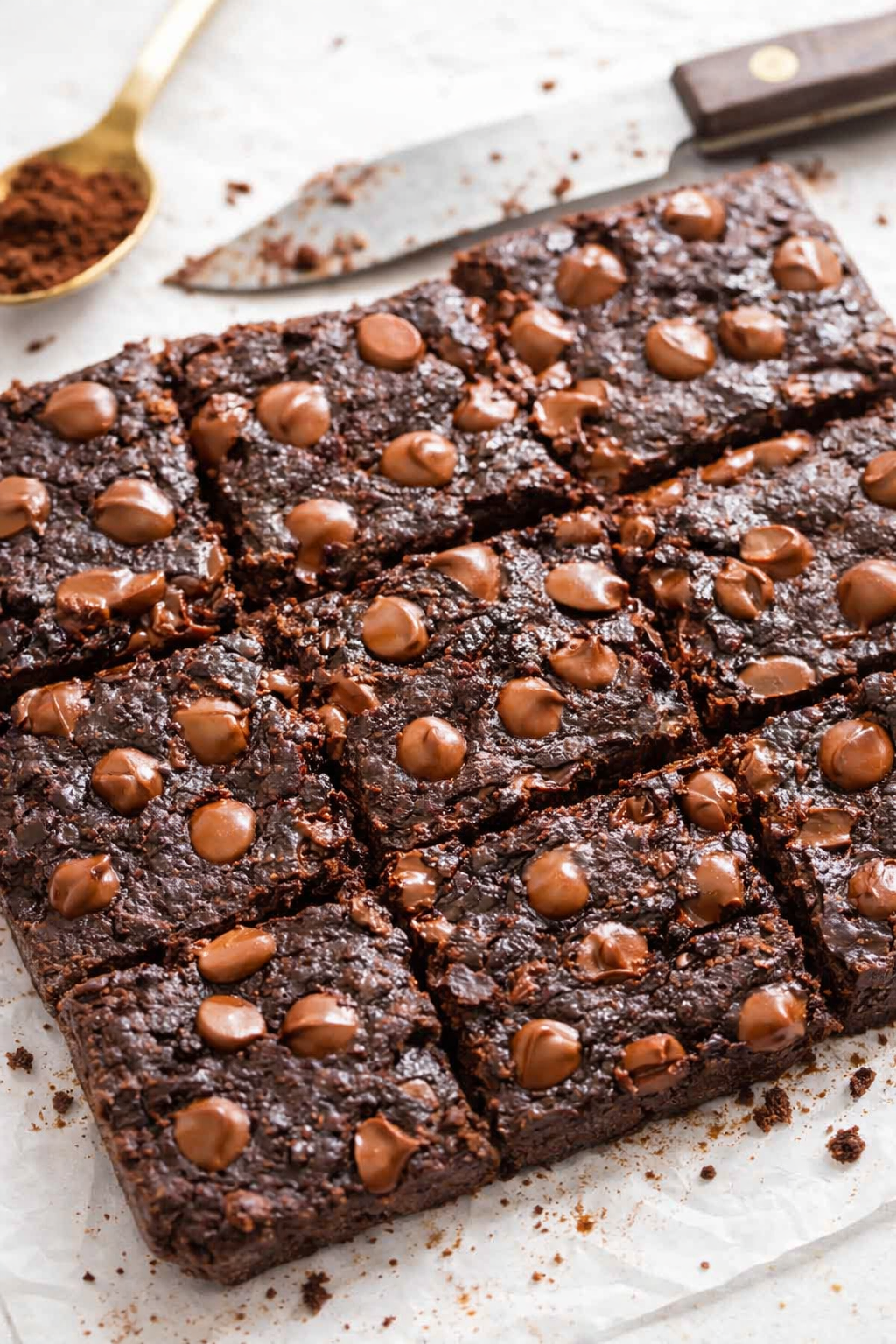 Three Ingredient Flourless Chocolate Brownies