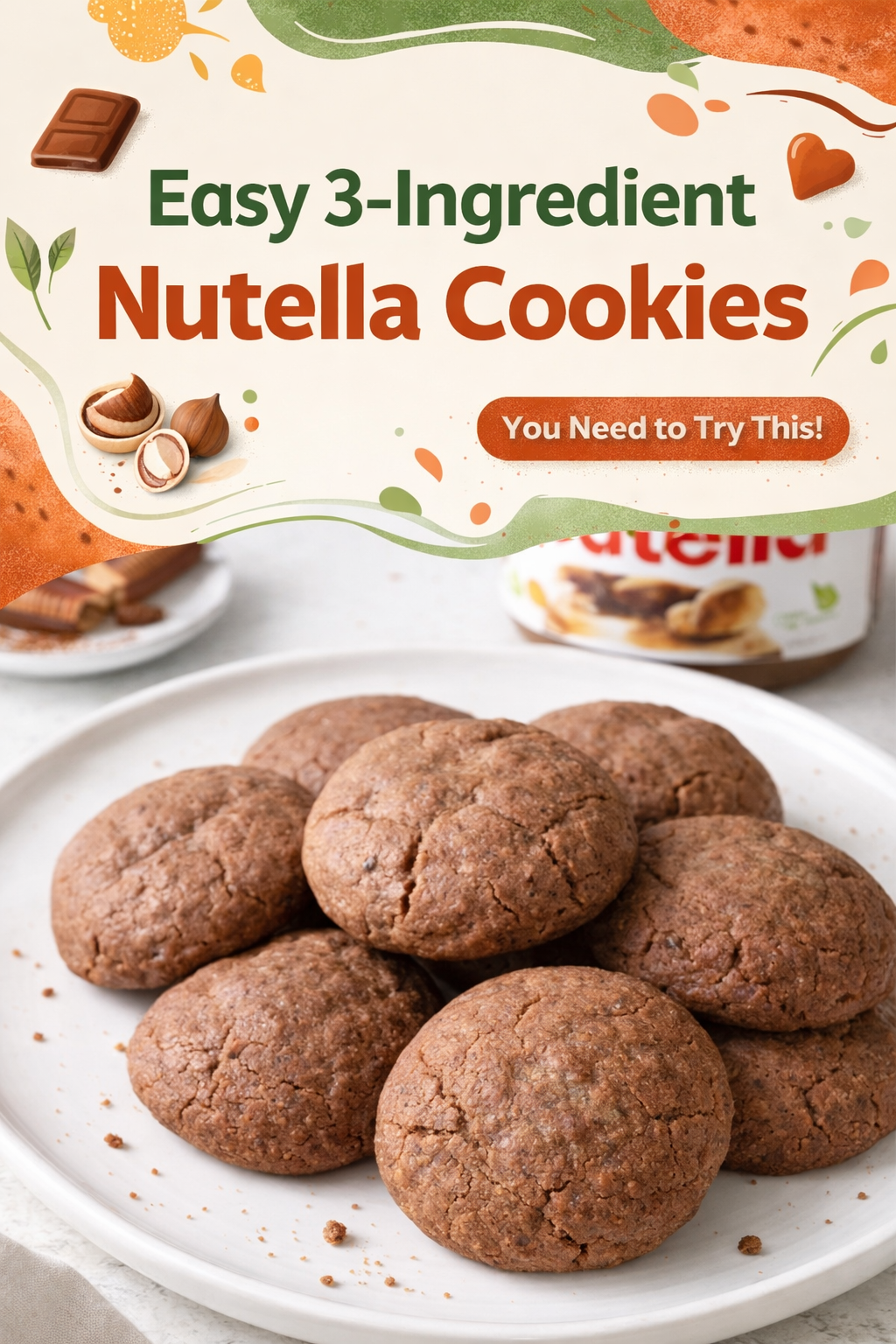 Three Ingredient Nutella Cookie Recipe