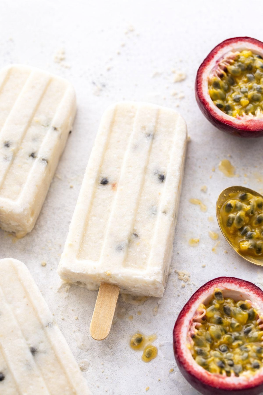 Tropical Passion Coconut Cream Popsicles