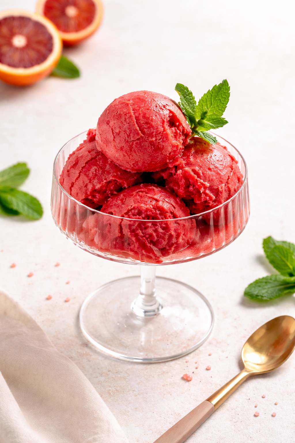 Two Ingredient Blood Orange Sorbet