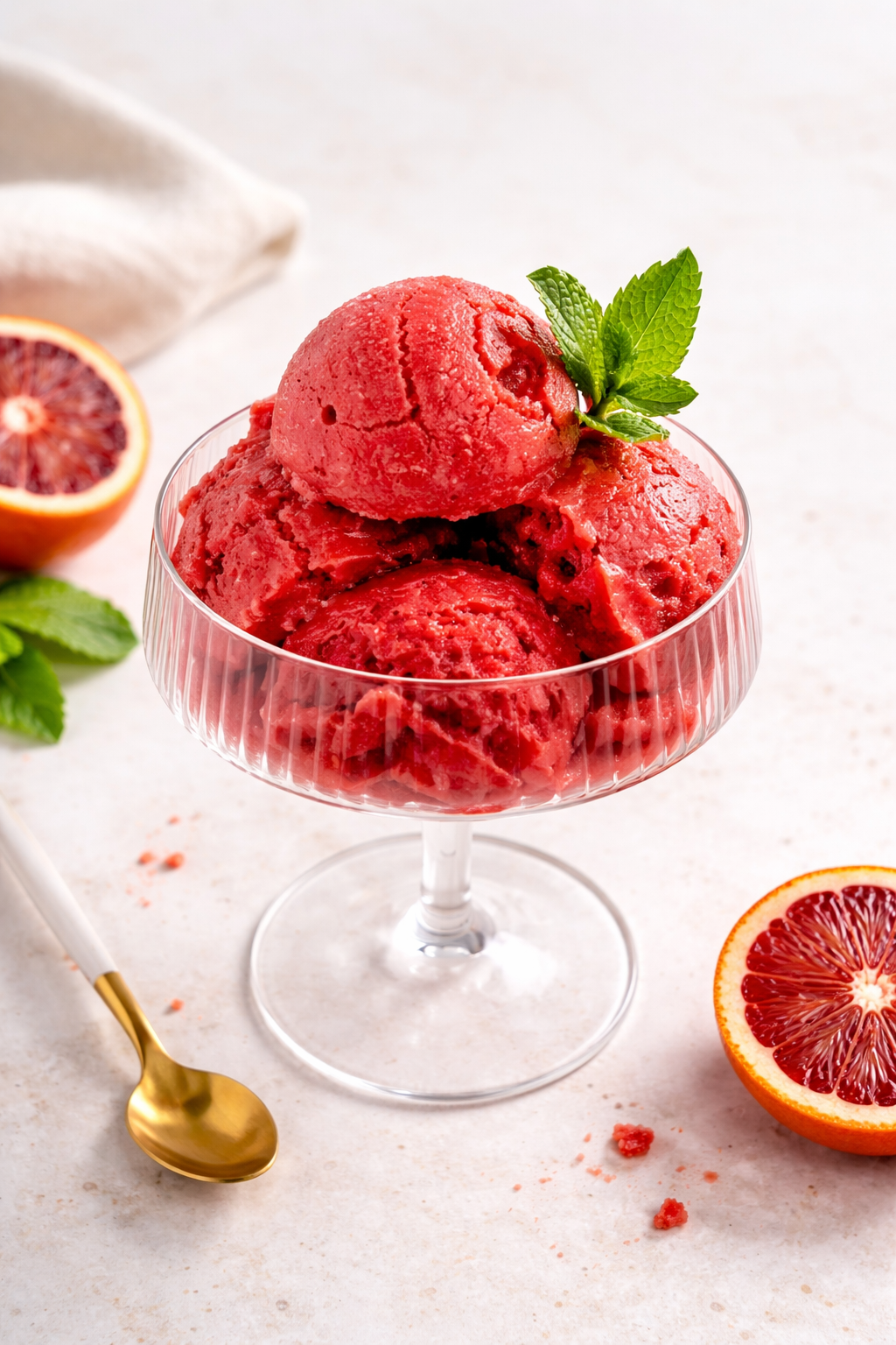 Two Ingredient Blood Orange Sorbet