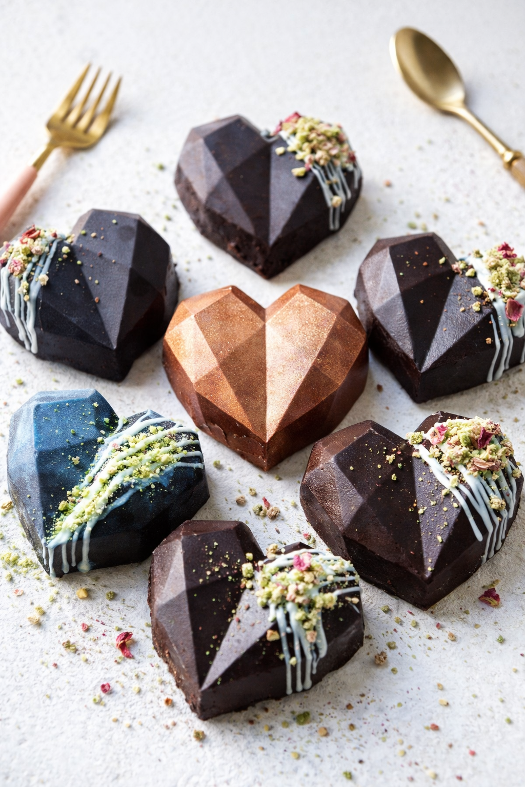 Viral Dubai Chocolate Mother's Day Heart Tarts