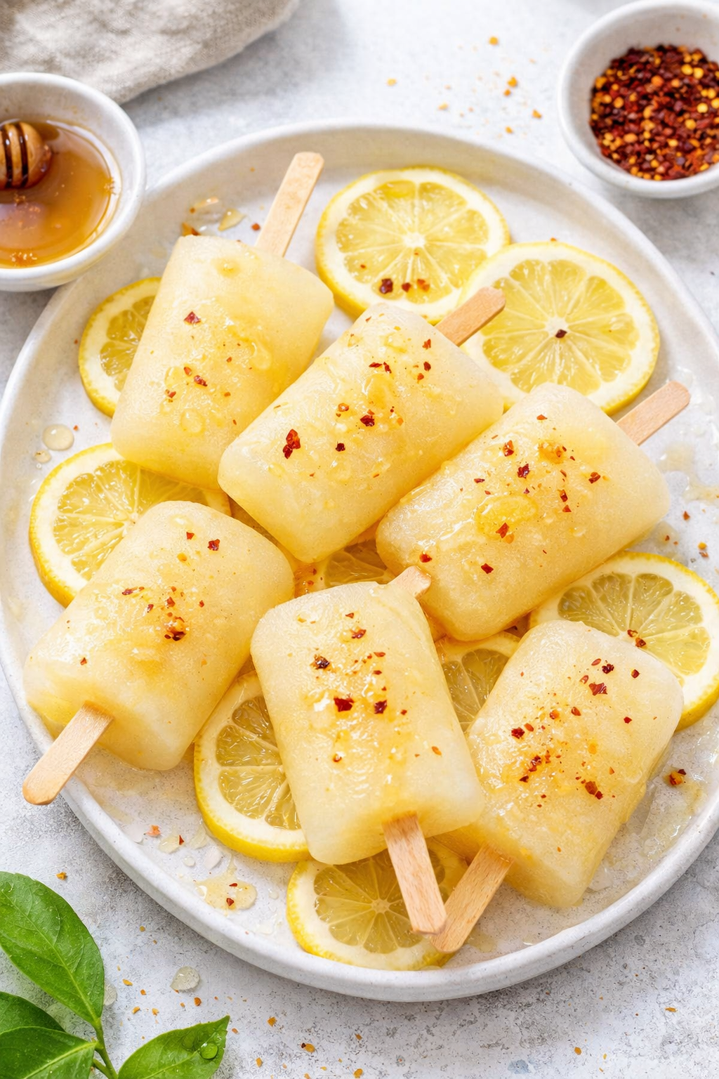 Zesty Honey Lemonade Freezer Pops