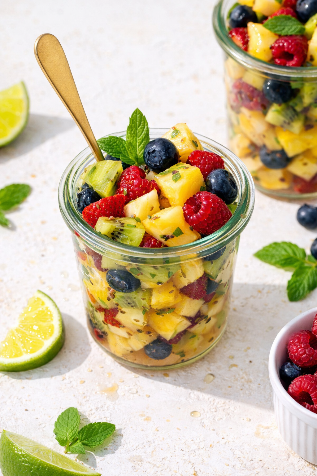 Zesty Mint Lime Summer Fruit Medley