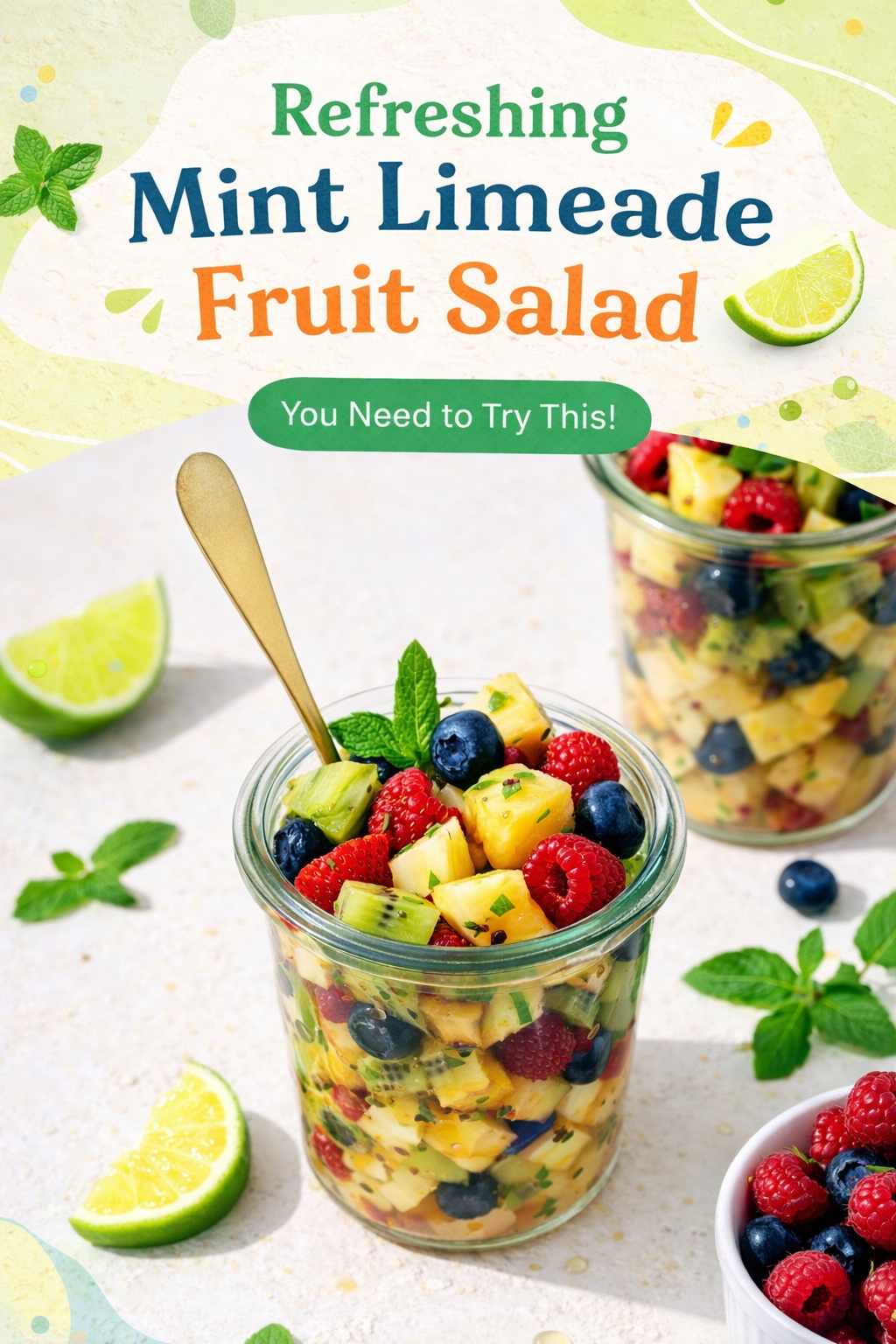 Zesty Mint Lime Summer Fruit Medley