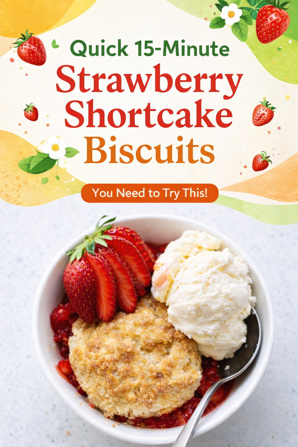 15 Minute Strawberry Shortcake Biscuit Recipe