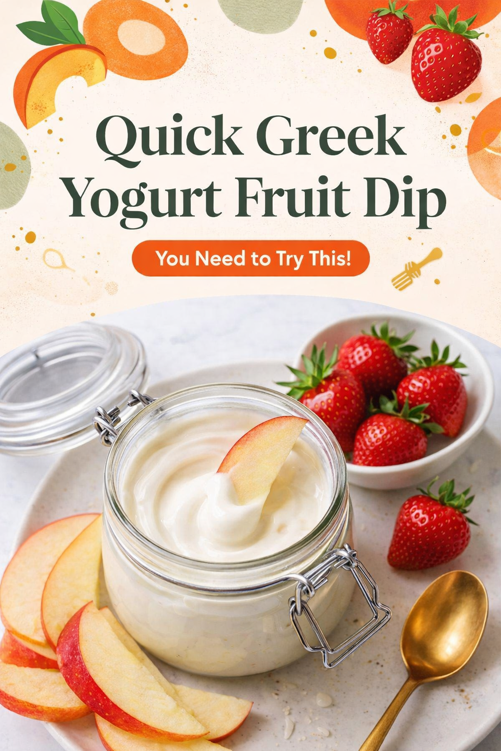 5 Minute Greek Yogurt Fruit Dip