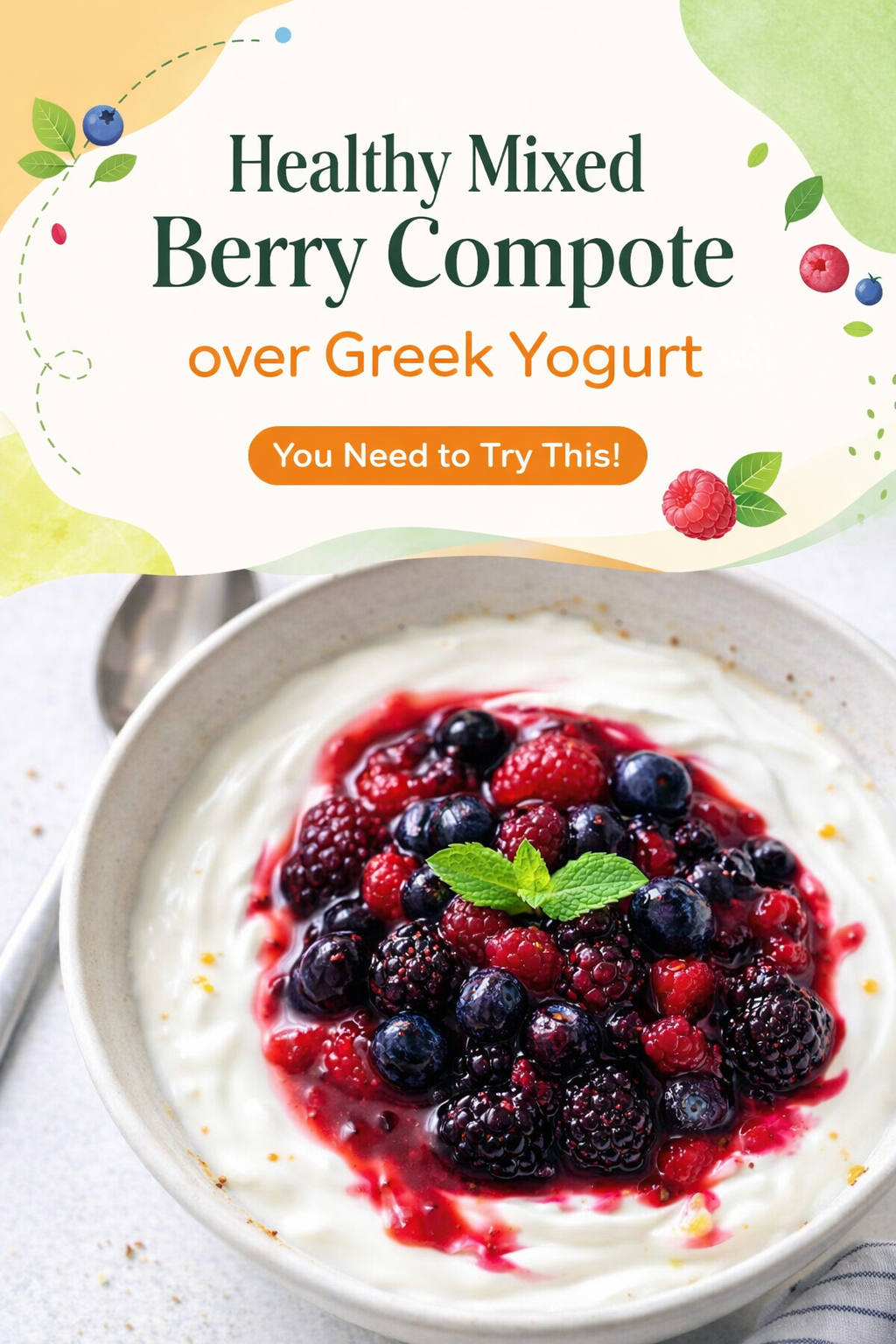 Berry Yogurt Bowl with Mixed Compote