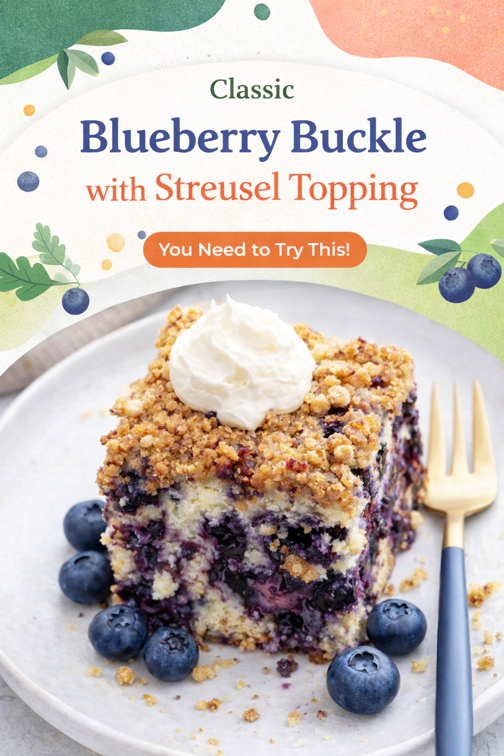Blueberry Streusel Buckle Classic Dessert