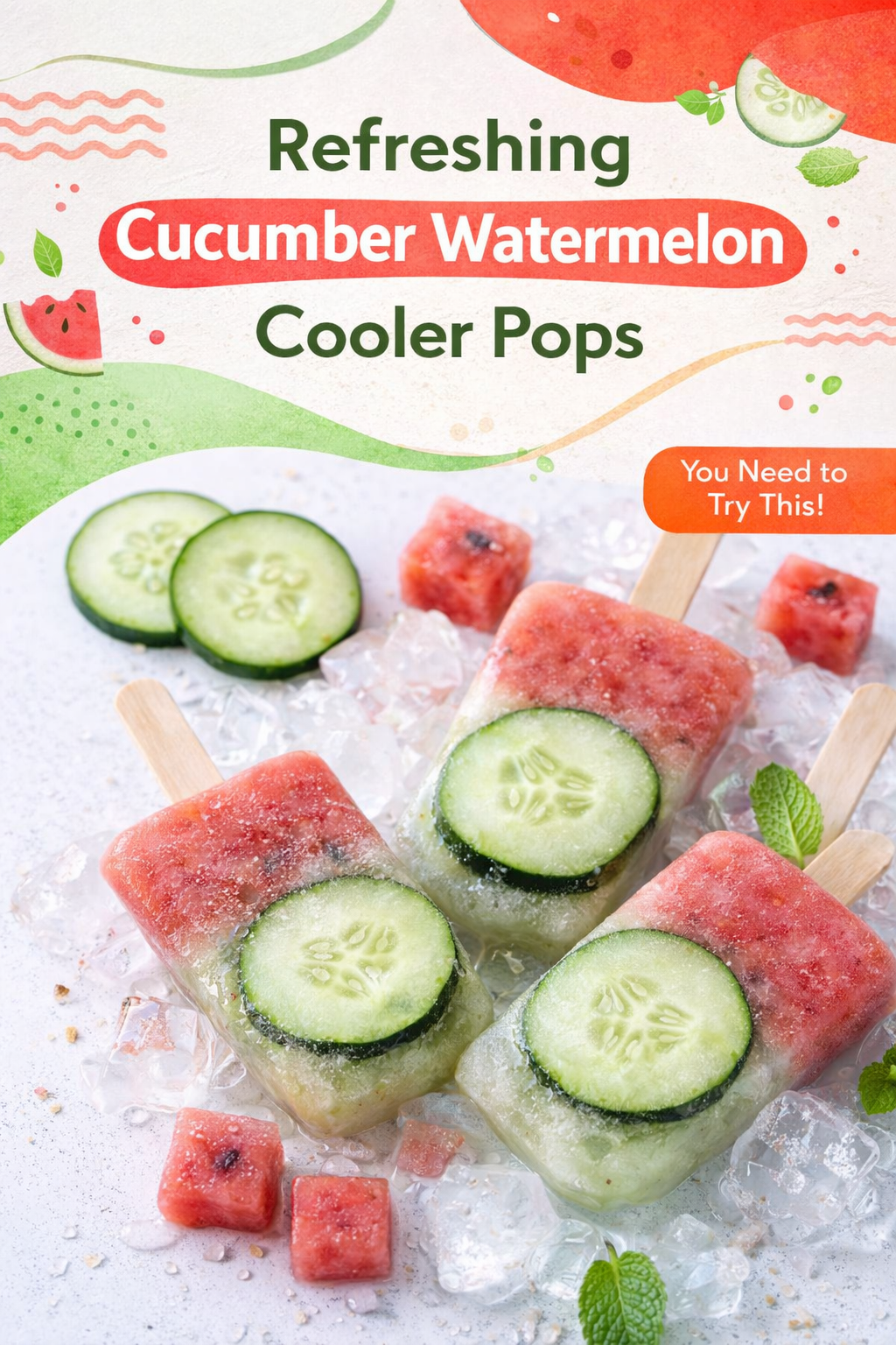 Chilled Cucumber Watermelon Summer Pops
