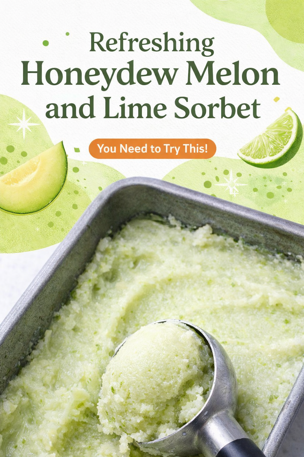 Chilled Honeydew Lime Sorbet Recipe