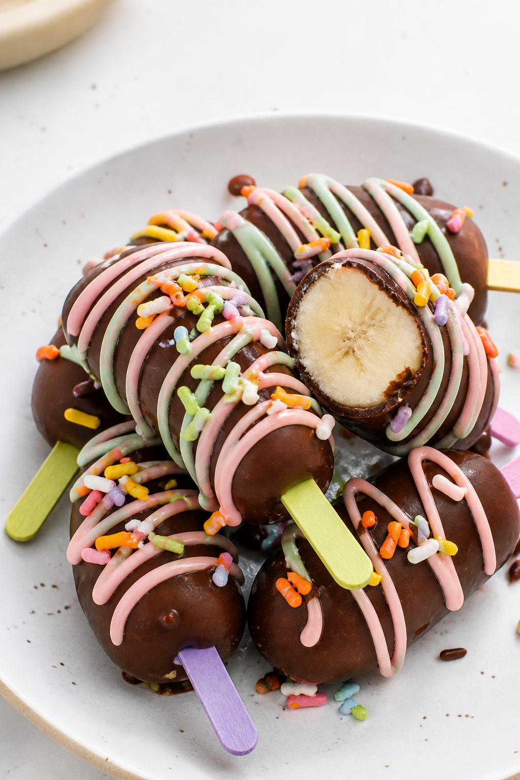 Chocolate Frozen Banana Pop Treats