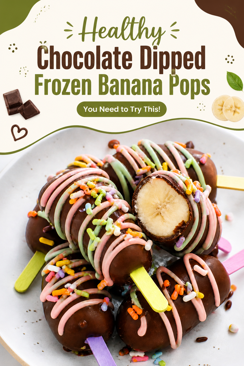 Chocolate Frozen Banana Pop Treats