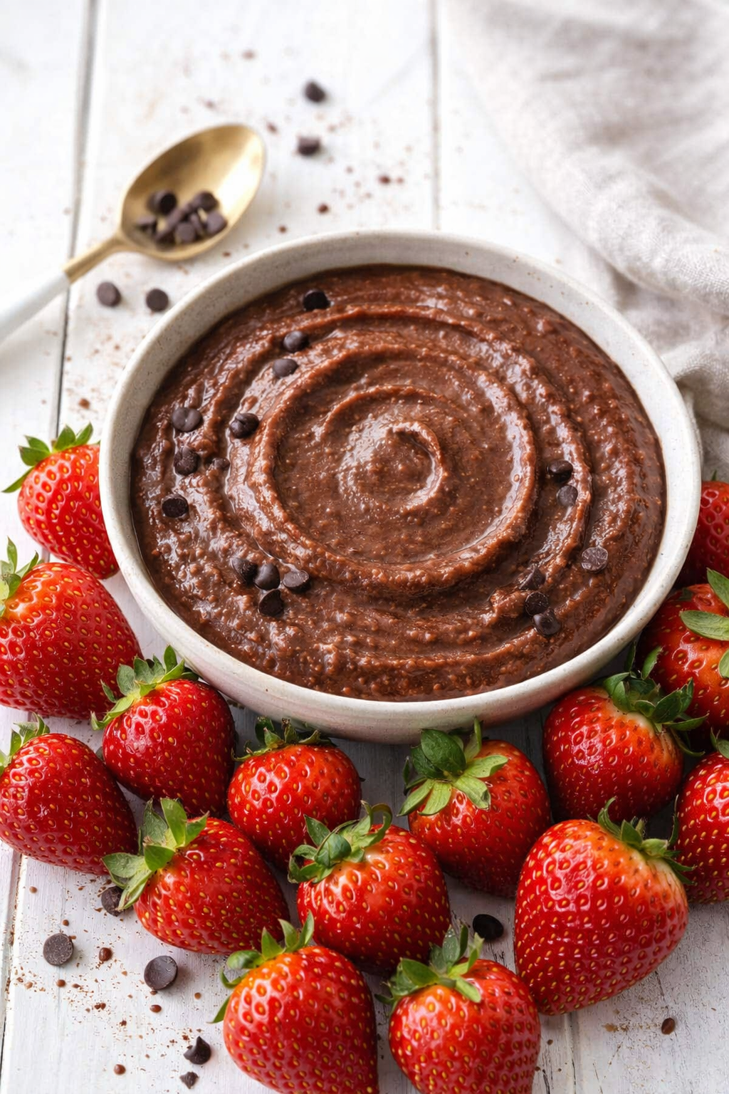 Dark Chocolate Strawberry Hummus Dip