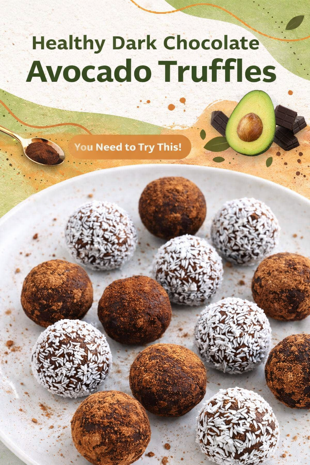 Decadent Dark Chocolate Avocado Truffle Bites
