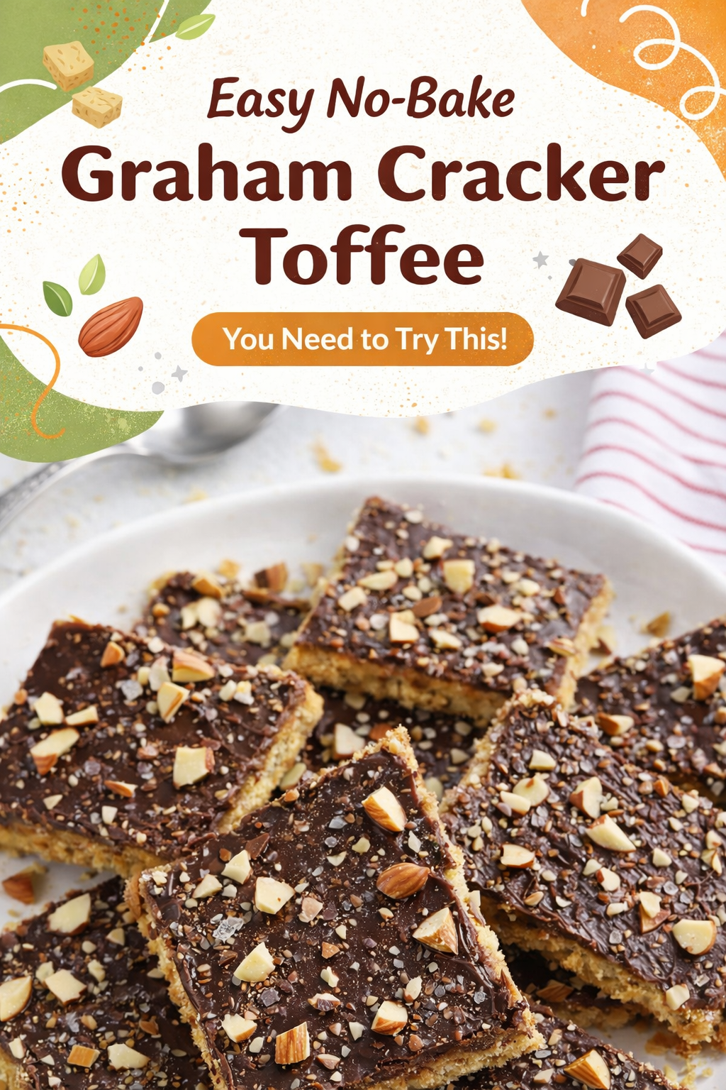 Easy No-Bake Graham Cracker Toffee Treats