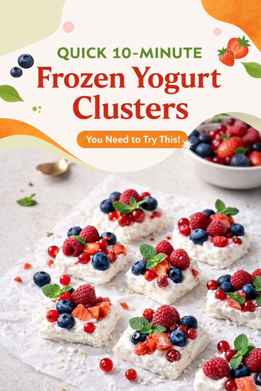 Fast Frozen Yogurt Clusters Ready in 10 Minutes