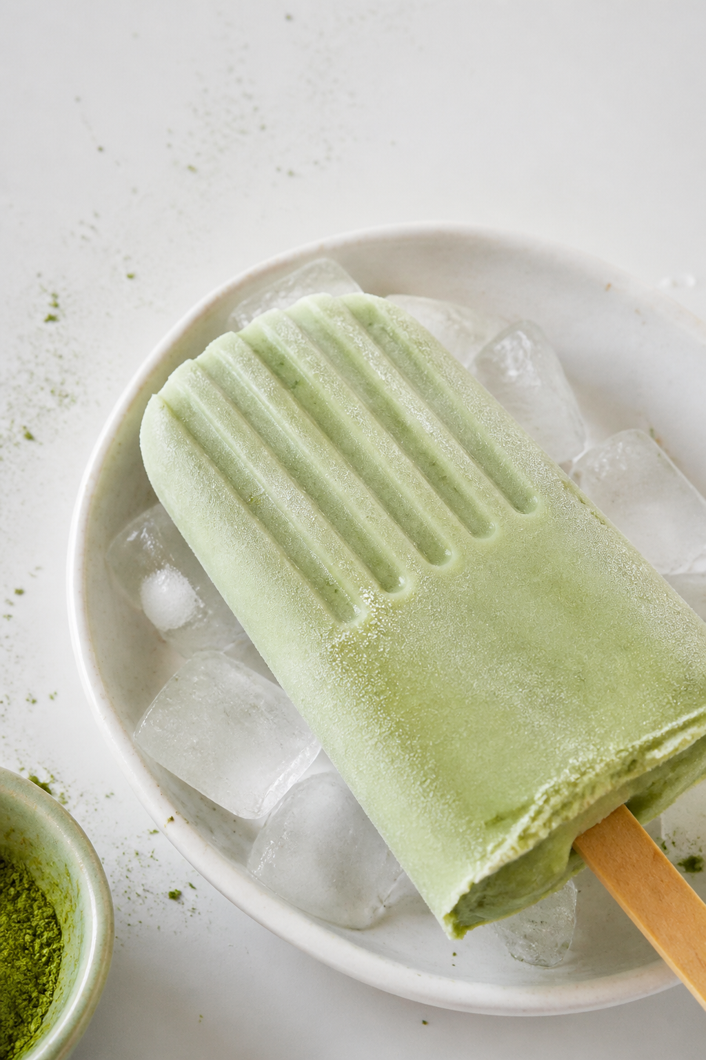 Frozen Matcha Latte Popsicles Recipe