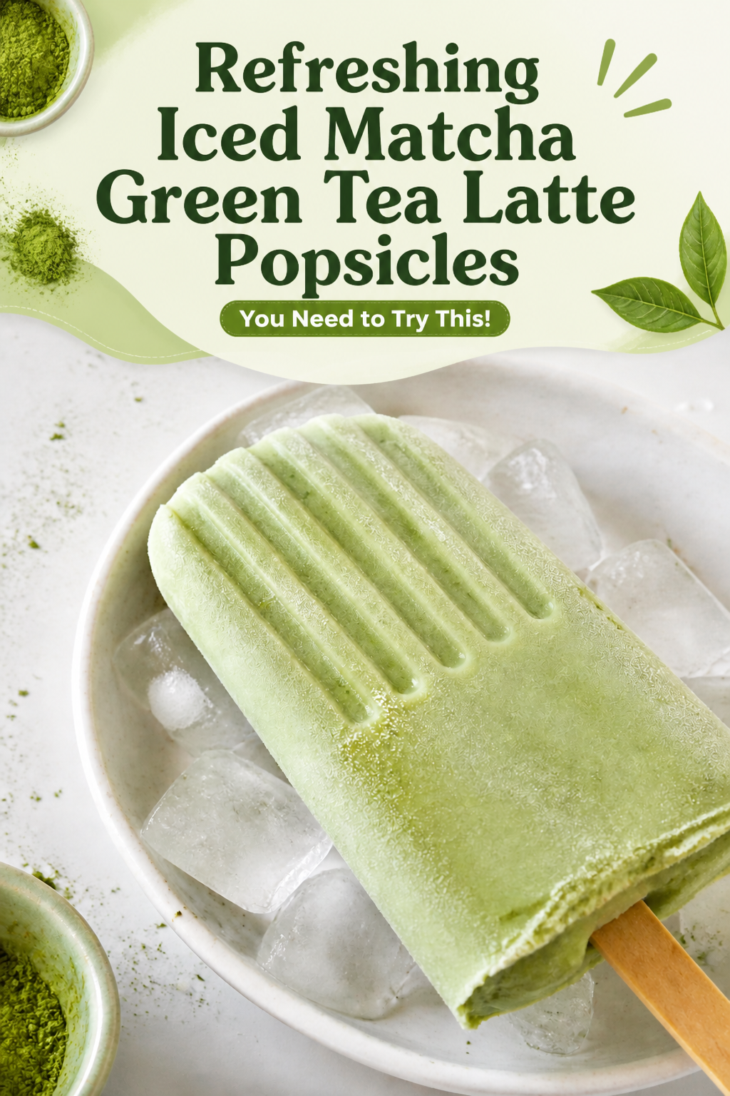 Frozen Matcha Latte Popsicles Recipe