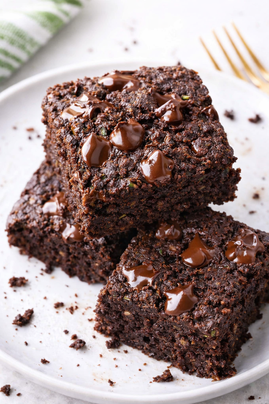 Fudgy Flourless Zucchini Brownies