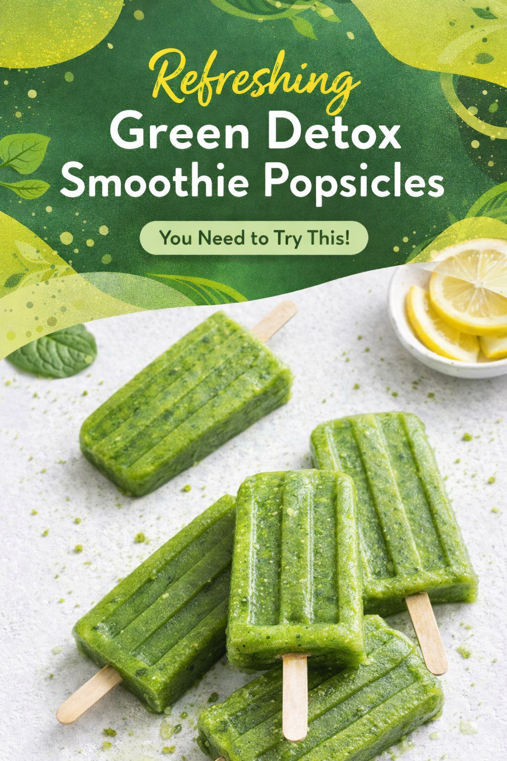 Green Detox Smoothie Popsicle Refresh