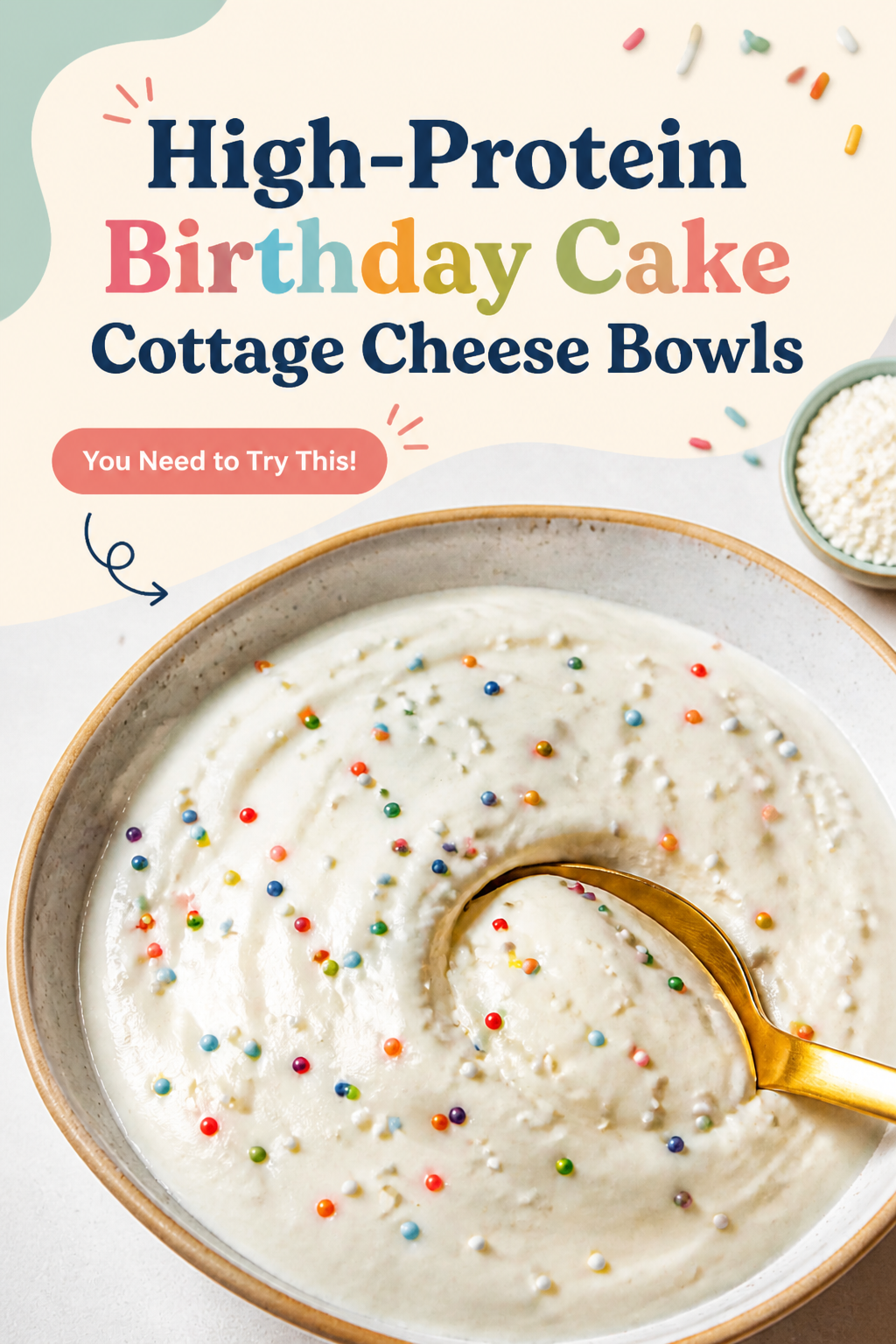 High-Protein Birthday Cake Cottage Cheese Bowl