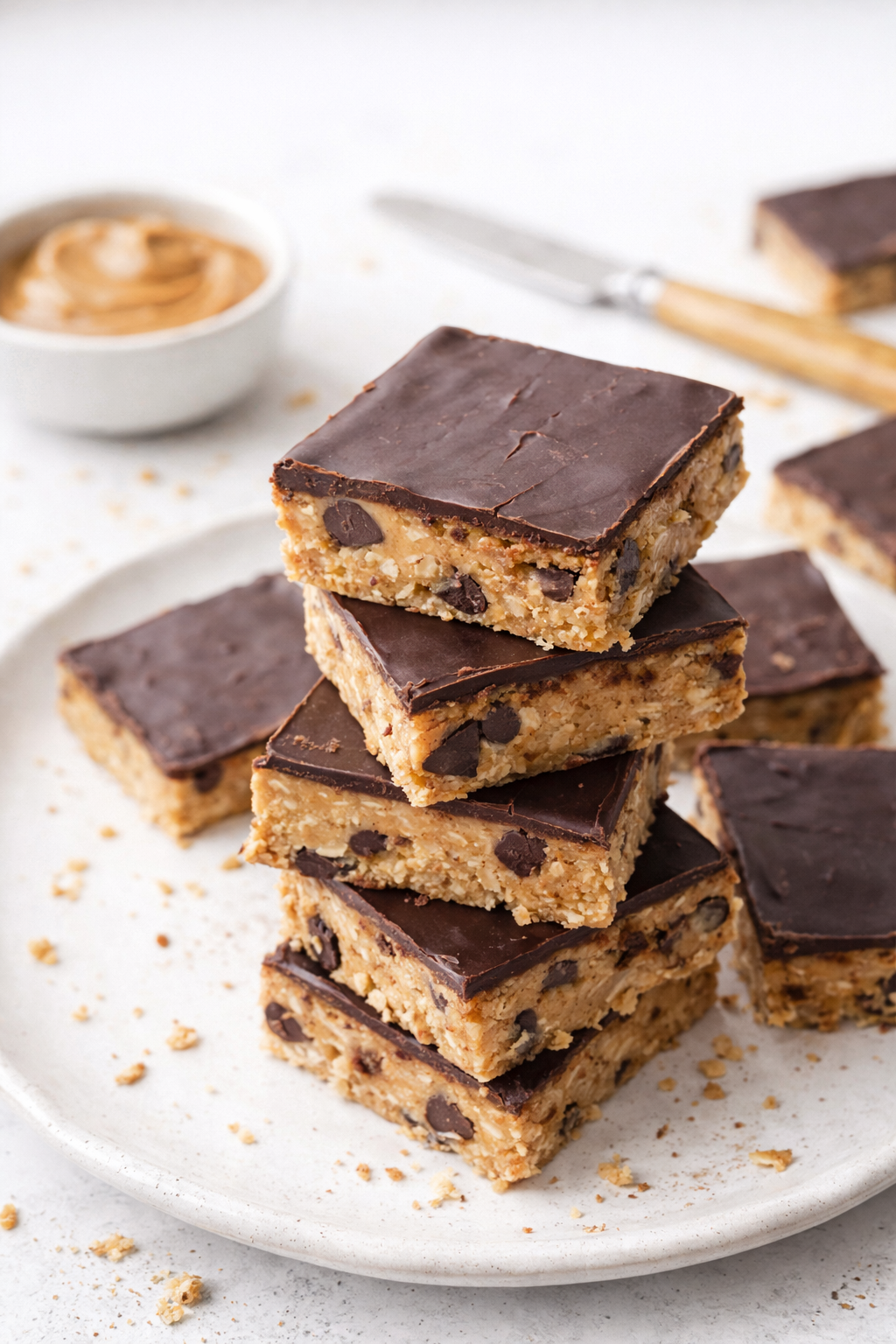 High Protein No-Bake Peanut Butter Bars