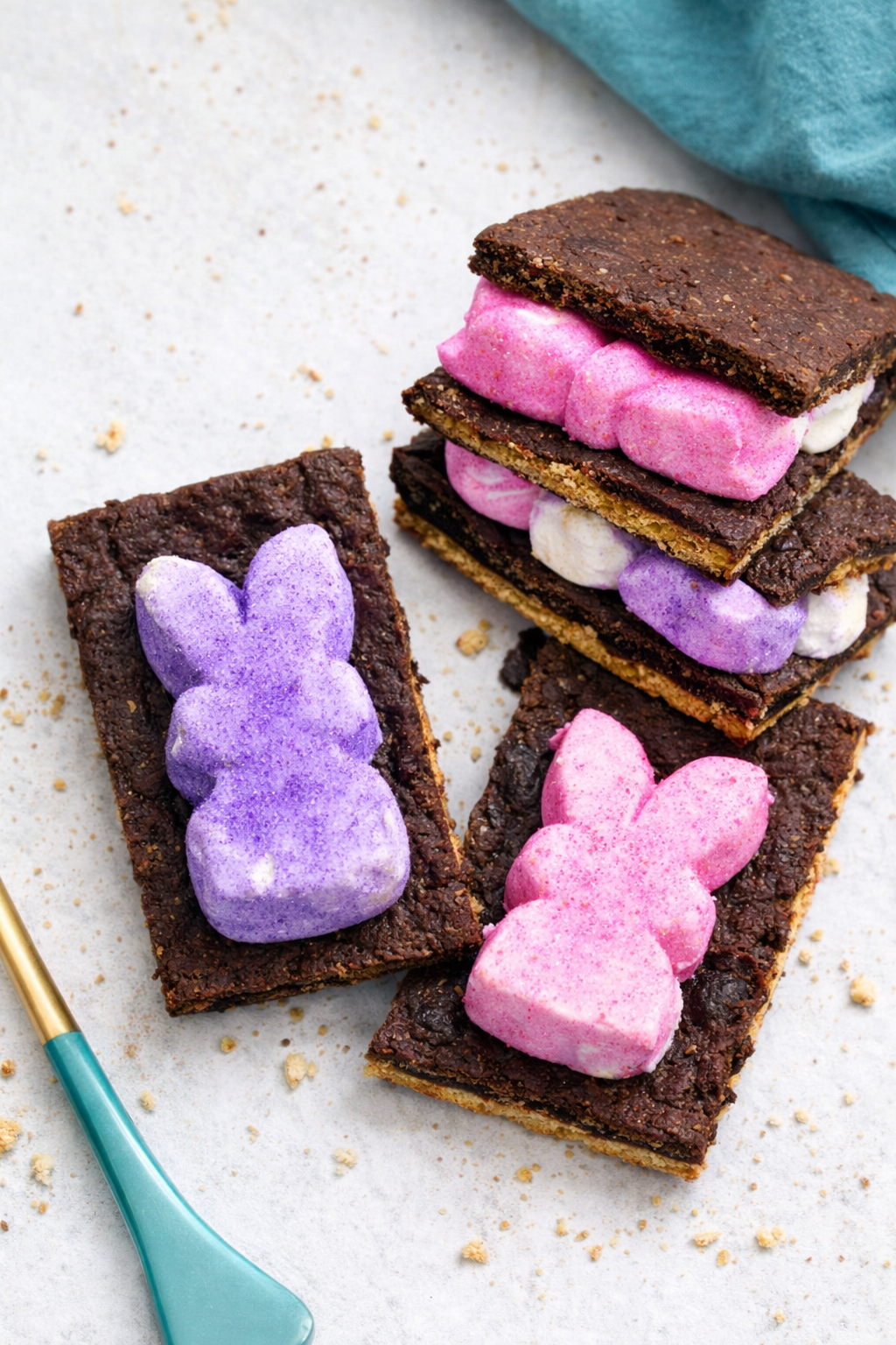 Marshmallow Peeps S'mores Bars Quick Treat