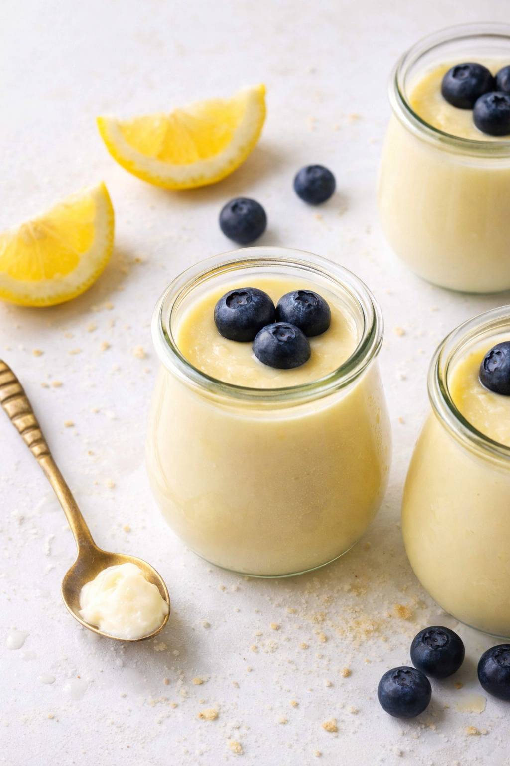 No Bake Lemon Posset Recipe in Jars