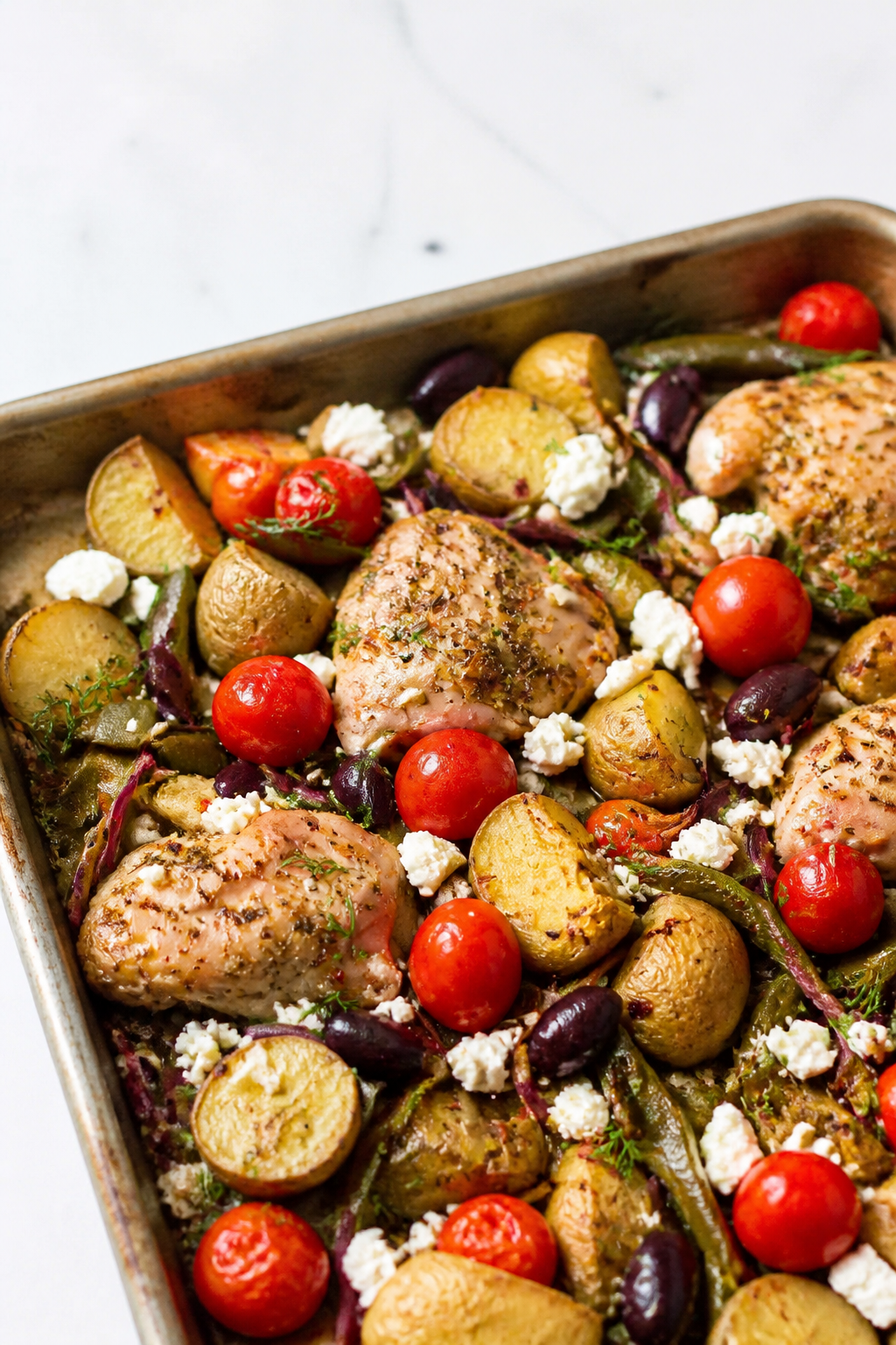 One Pan Greek Chicken and Potatoes