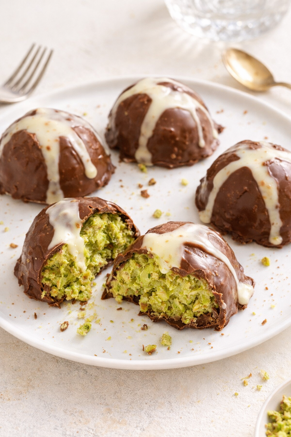 Pistachio Cream Milk Chocolate Crunch Clusters