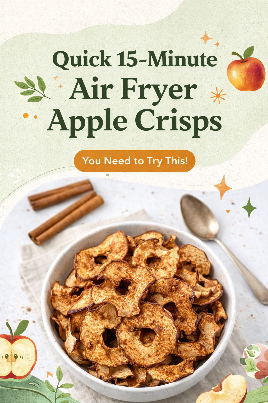 Quick Air Fryer Apple Crisps in Minutes