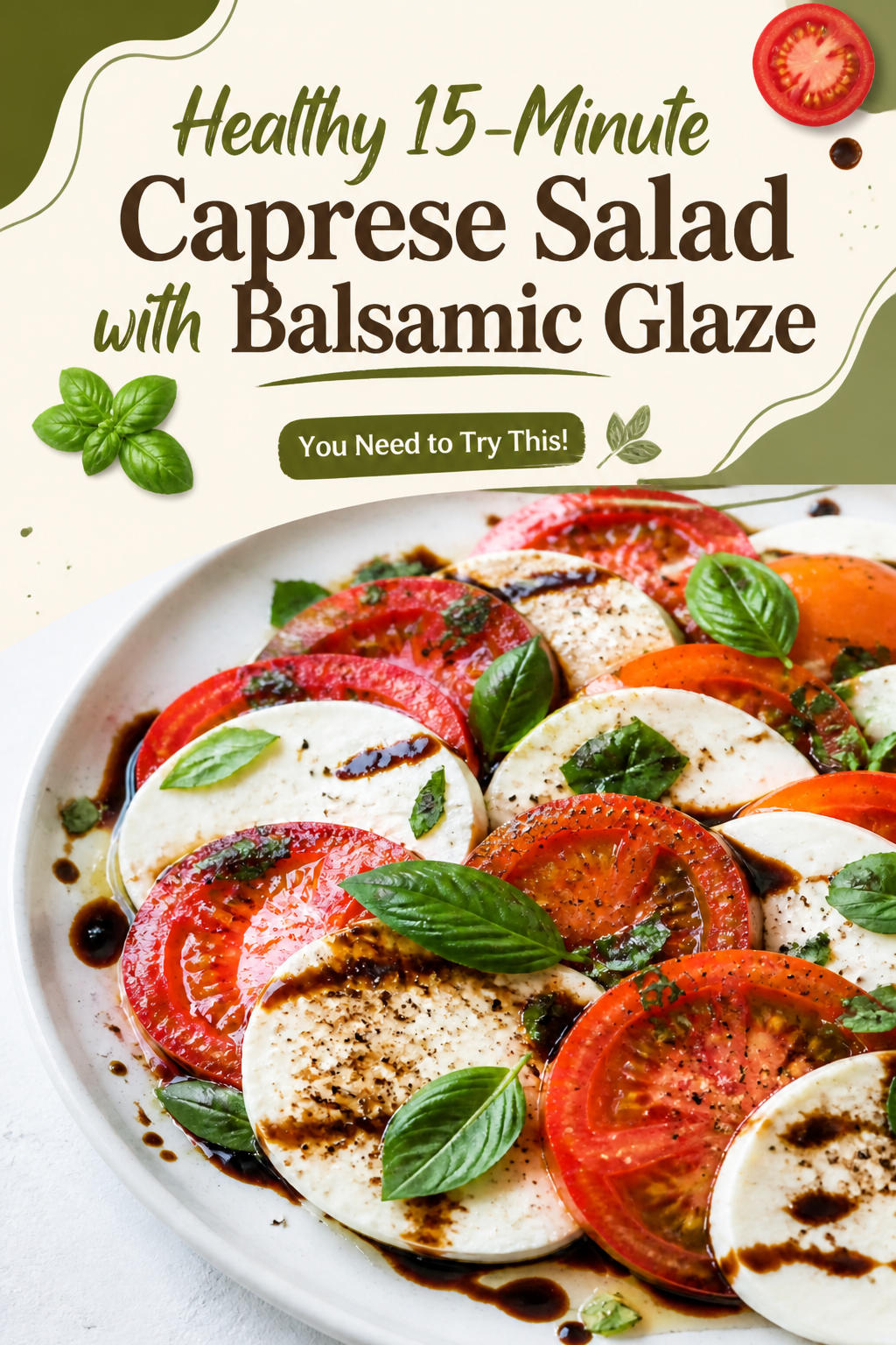 Quick Caprese Salad with Balsamic Drizzle