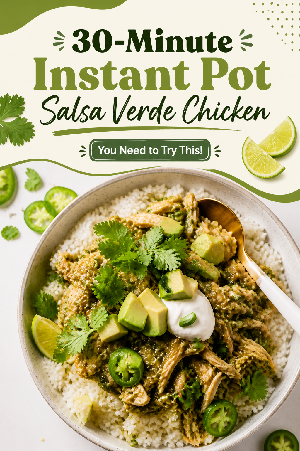 Quick Instant Pot Salsa Verde Chicken