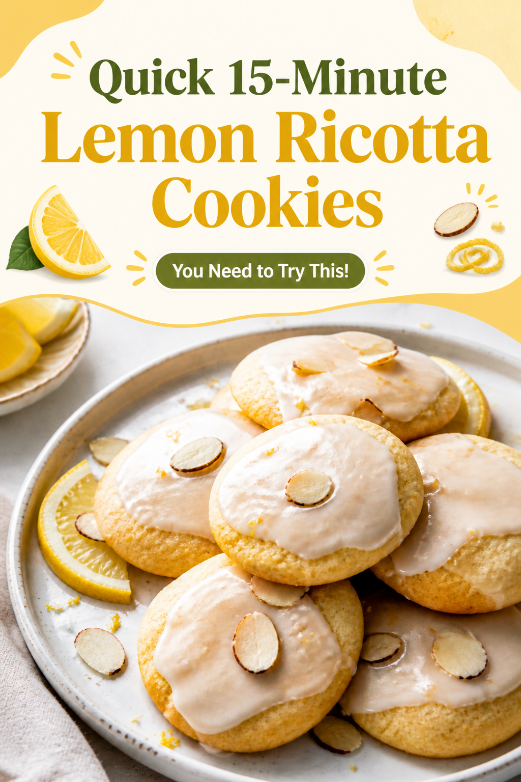 Quick Lemon Ricotta Cookies in 15 Minutes