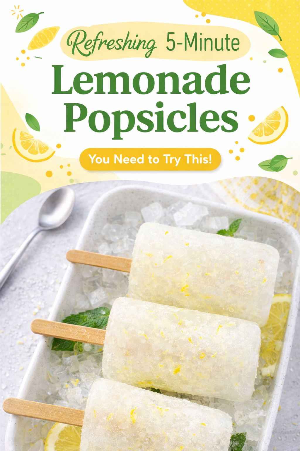 Quick Lemonade Ice Pops in Minutes