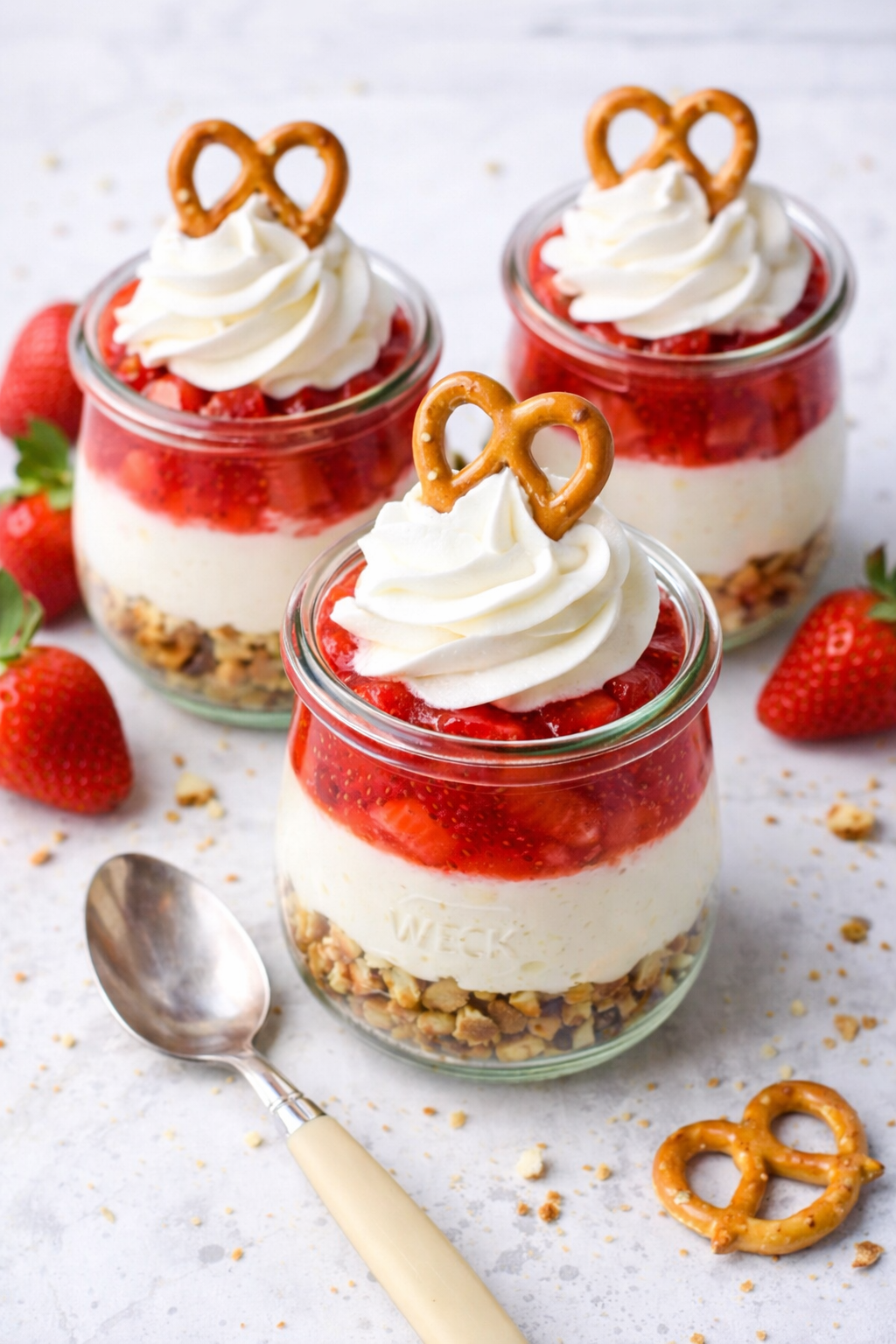 Quick No-Bake Strawberry Pretzel Dessert