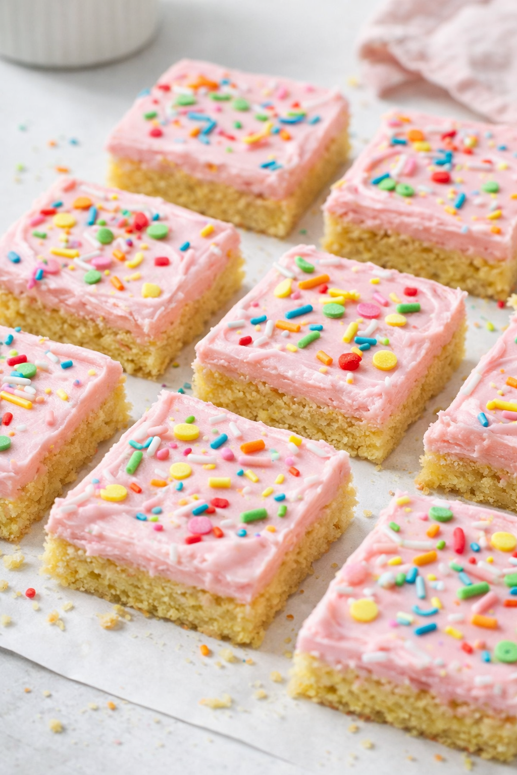 Sheet Pan Sugar Cookie Bars Summer Sprinkles
