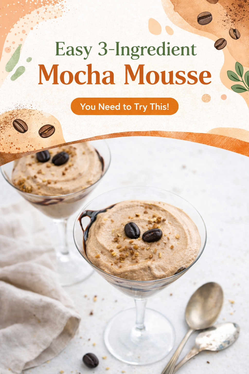 Silky 3 Ingredient Mocha Mousse Delight