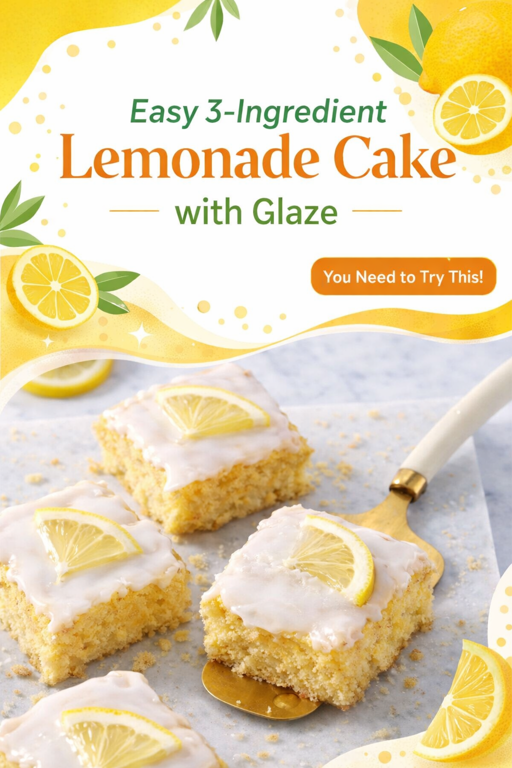 Simple Lemonade Cake with Glaze