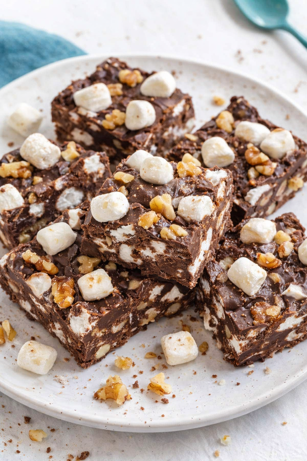 Simple No-Bake Rocky Road Fudge