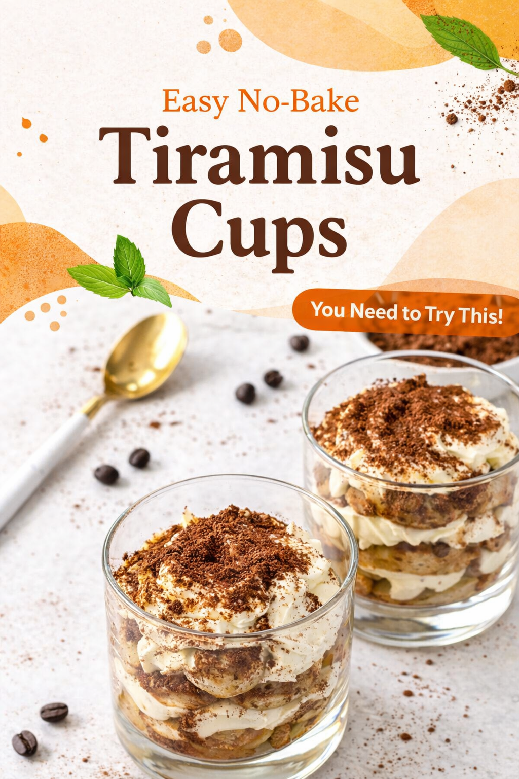 Simple No-Bake Tiramisu Cup Dessert
