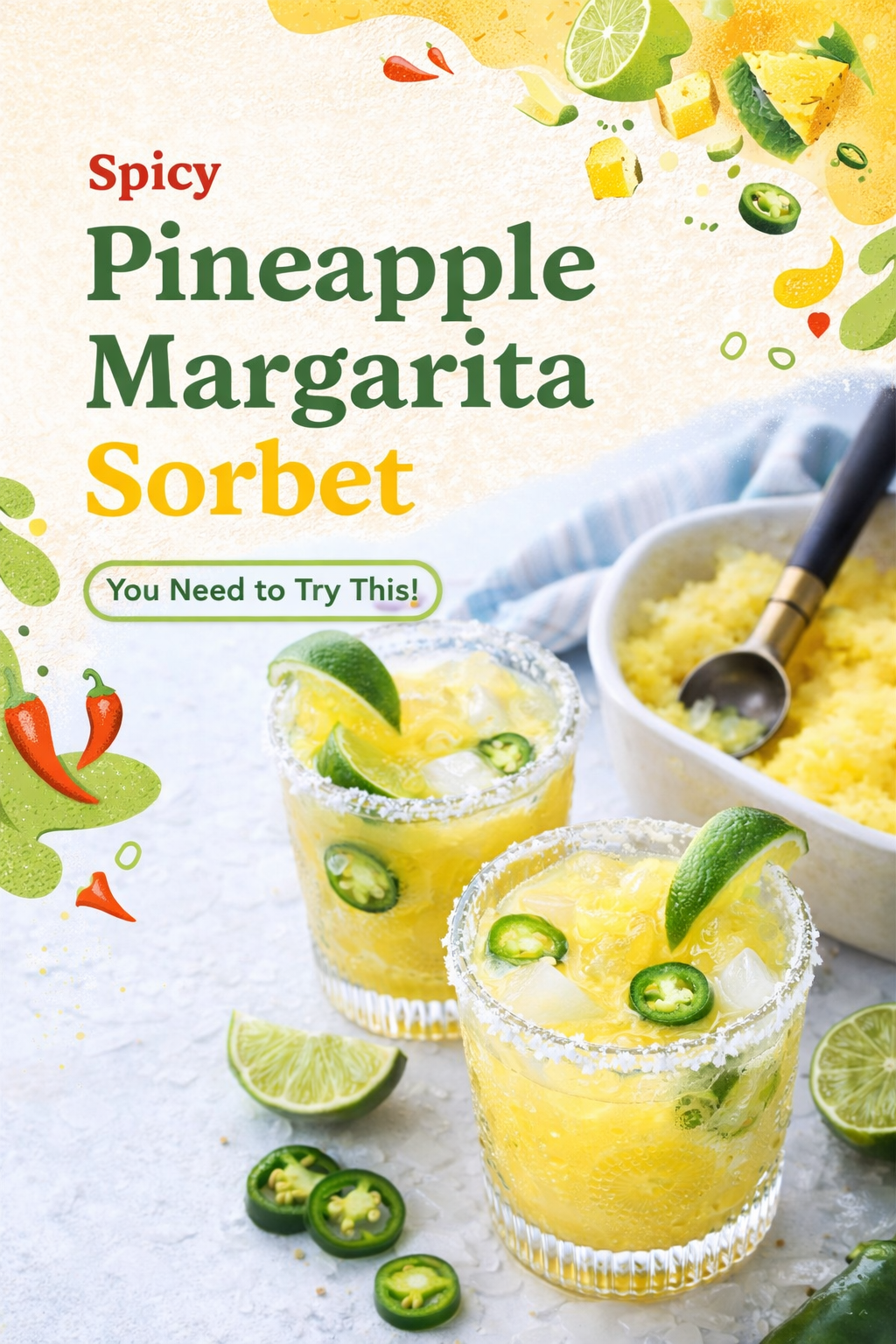 Spicy Pineapple Margarita Frozen Treat