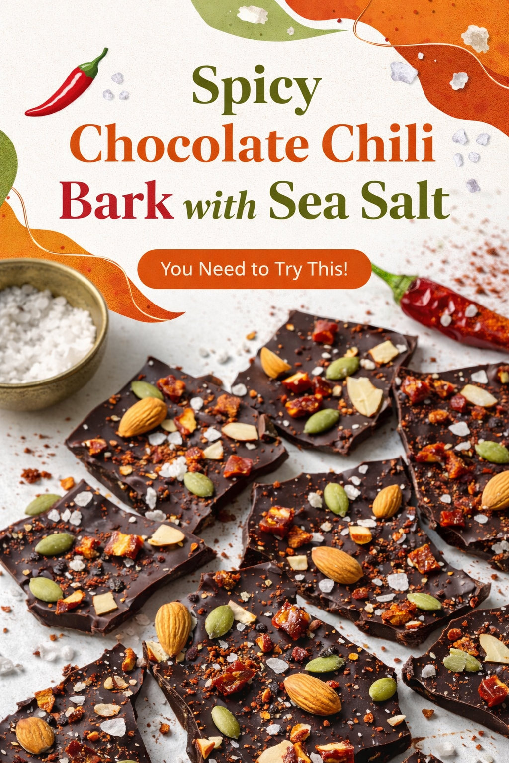Spicy Salted Chocolate Chili Bark