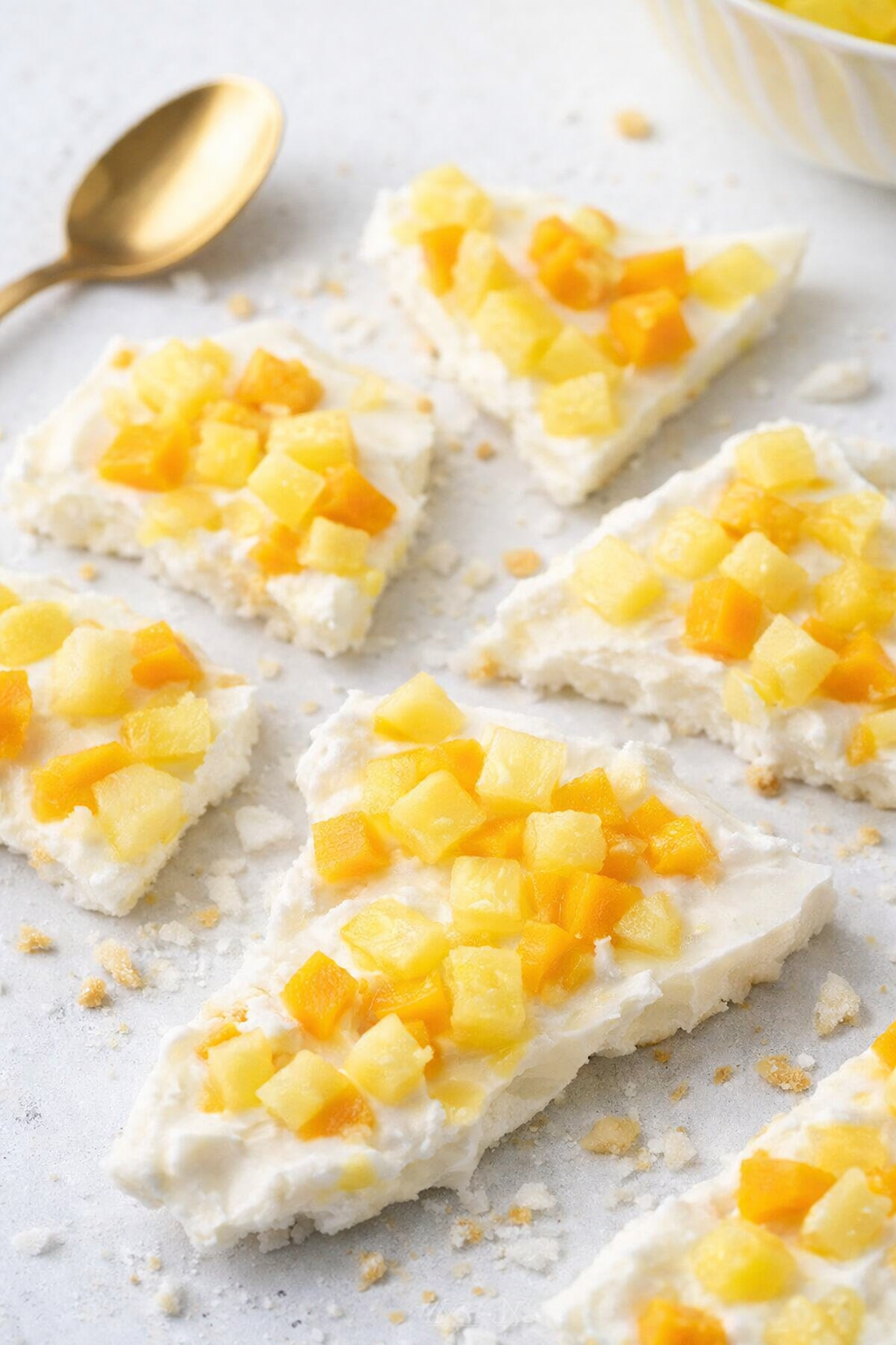 Tropical High-Protein Mango Yogurt Bark