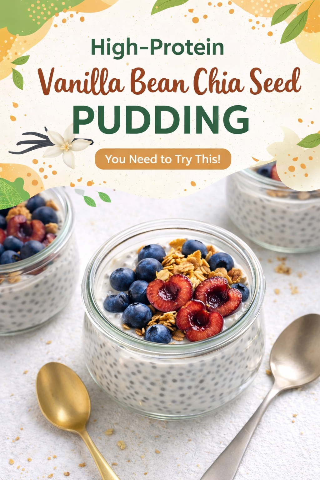 Vanilla Bean High Protein Chia Pudding